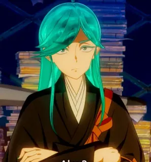 🤨 Alo? anime, manga, character, houseki no kuni, phosphophyllite telegram sticker