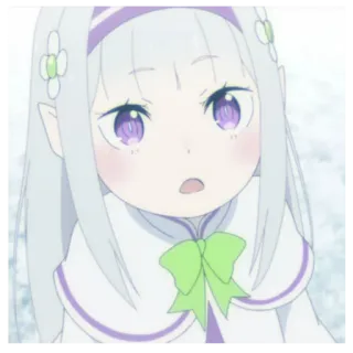💞 Emilia Re:Zero anime, Emilia, Re:Zero, linda, chica, elfa whatsapp sticker