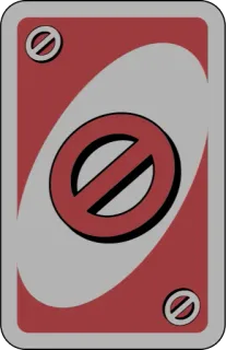 ❤️ Uno card, game, skip, red whatsapp sticker