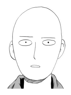 😐 Saitama One-Punch Man anime, character, hero, one punch man, saitama telegram sticker