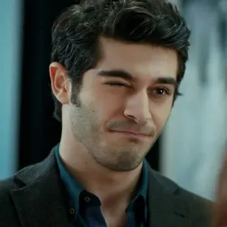 😉 man, wink, portrait, person, actor telegram sticker