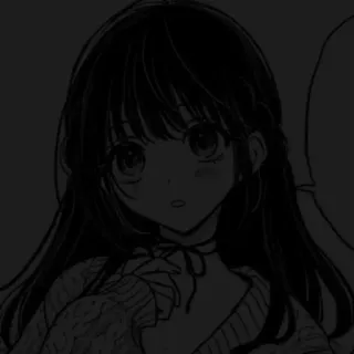 📓 Anime, Mädchen, Süß, Manga, Illustration telegram sticker