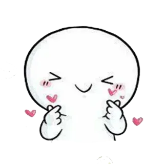 😍 lindo, amor, corazón, corazón con los dedos, kawaii telegram sticker
