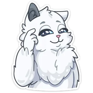 🤔 cat, animal, cute, sticker, thinking, kawaii telegram sticker