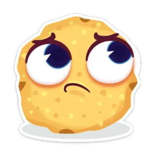 🙄 cartoon, sad, emoji, cute, sticker telegram sticker