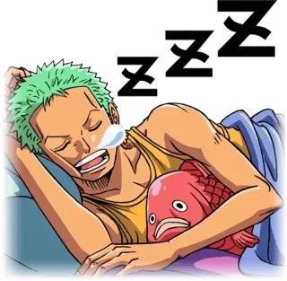 😴 Zoro One Piece อนิเมะ, วันพีซ, โรโรโนอา โซโล, นอนหลับ, ตัวละคร, การ์ตูน, มังงะ telegram sticker
