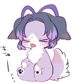 🧚‍♀ dog, puppy, cartoon, cute, animal, chibi telegram sticker