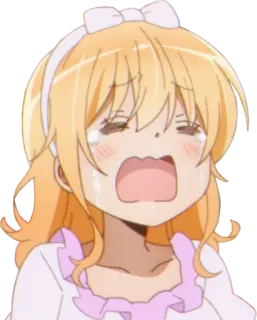 😭 anime, piangere, triste, afflitto, lacrime, cartone animato telegram sticker