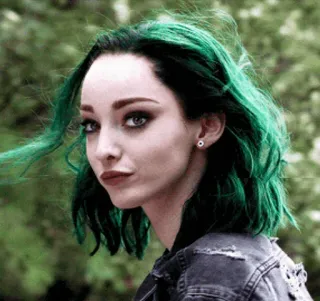➖ Polaris The Gifted ポラリス, ローナ・デイン, ギフテッド, マーベル, ミュータント, 緑髪, エマ・デュモン telegram sticker
