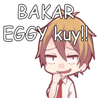 🔥 BAKAR
EGGY kuy!! Desenho animado, Anime, Sticker, Fofo, Mangá, Ilustração telegram sticker