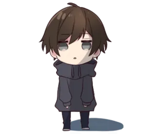 😯 Anime, Chibi, Fofo, Manga, Menino, Personagem, Sticker telegram sticker