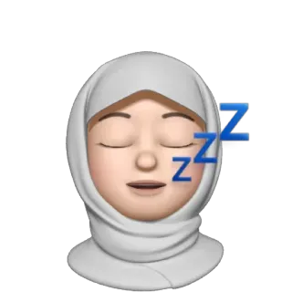 😴 ZZZ sommeil, emoji, hijab, dormir, fatigué, rêver telegram sticker