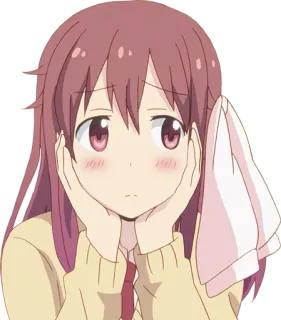 😕 Anime, Menina, Bonita, Personagem, Ilustração telegram sticker