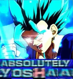😉 Vegito ABSOLUTELY YOSHAA anime, dragon ball, super saiyan, fusion, yosha telegram sticker