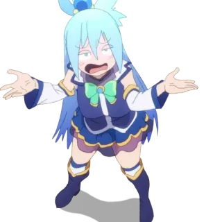 🤷‍♀️ Aqua Konosuba Anime, Personagem, Desenho animado, Aqua, Konosuba telegram sticker
