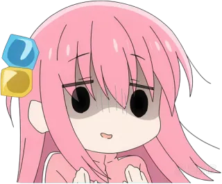 🙅‍♀️ Hitori Gotoh Bocchi the Rock! อนิเมะ, Bocchi, ฮิโตริ โกโต, สติกเกอร์, น่ารัก, การ์ตูน, กลัว telegram sticker