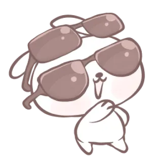 🎀 thỏ hoạt hình, nhãn dán động vật, dễ thương, kính râm, hoạt hình, thỏ con telegram sticker
