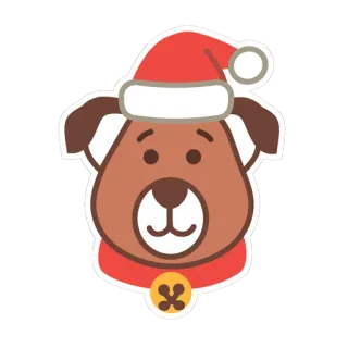 🐶 cane, natale, animale, carino, vacanze telegram sticker