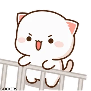 😒 고양이, 귀여운, 만화, 동물, 카와이, 새끼 고양이 telegram sticker