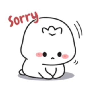 🙏 Sorry disculpa, lindo, dibujos animados, triste, lo siento, emocional whatsapp sticker