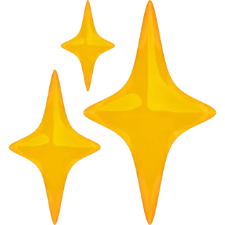 ✨ stelle, giallo, lucido, scintille whatsapp sticker