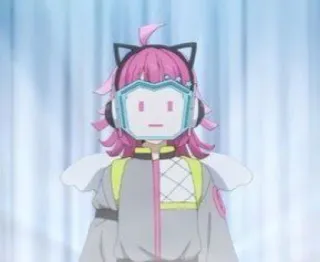 😐 动漫, 猫耳, 未来主义, 粉色头发, 赛博朋克 telegram sticker