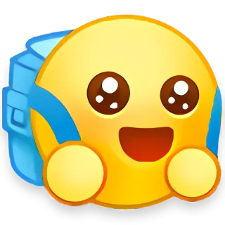 🦇 Emoji, Mignon, Joyeux, Sac à dos telegram sticker