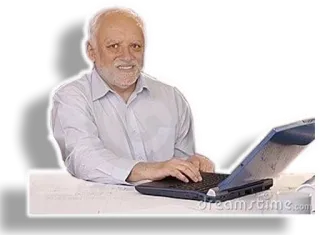 😅 Hide the Pain Harold мем, интернет, тревога, стресс, смешно telegram sticker