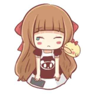 😒 Cartoon, Mädchen, Süß, Anime, Chibi, Traurig, Weinend telegram sticker
