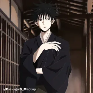 💠 Megumi Fushiguro Jujutsu Kaisen @Fushiguro_Megumi Megumi Fushiguro, Jujutsu Kaisen, anime, manga, character, portrait telegram sticker