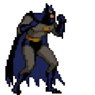 🌟 Batman Batman, pixel art, superhero, DC Comics, cartoon, comic book character telegram sticker