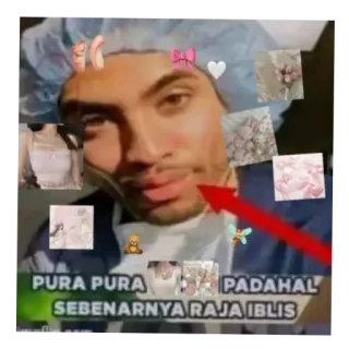🖼 PURA PURA PADAHAL SEBENARNYA RAJA IBLIS meme, doctor, mask, indonesian, devil, ironic, humor telegram sticker