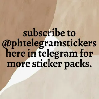 🤎 subscribe to @phtelegramstickers here in telegram for more sticker packs. telegram, stickers, subscribe telegram sticker
