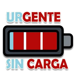 😬 URGENTE SIN CARGA batteria, batteria scarica, urgente, senza carica, energia, elettricità telegram sticker