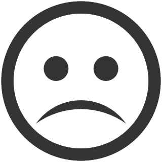 😟 sad, emoji, face, unhappy, icon, expression telegram sticker