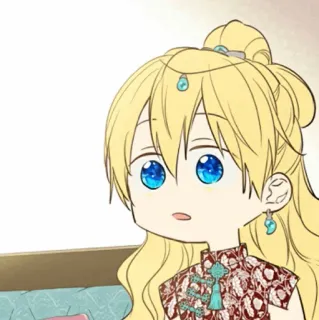 🎀 อนิเมะ, ผู้หญิง, ผมบลอนด์, น่ารัก, การ์ตูน, ตัวละคร telegram sticker