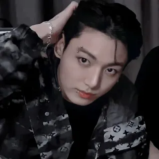 🌑 Jungkook Jungkook, BTS, Kpop, Ídolo, Cantante, Celebridad, Retrato, Música telegram sticker
