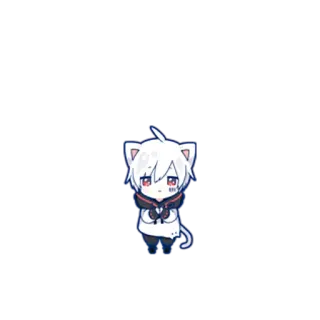🥰 cat, anime, chibi, cute, kawaii telegram sticker