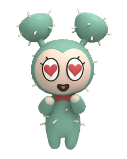 😍 cactus, love, heart, cute, cartoon, character telegram sticker