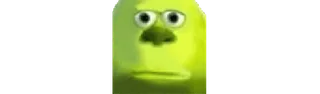 😐 funny, meme, cartoon, comedy, weird, green, face whatsapp sticker