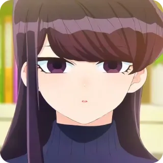 🙂 Komi Shouko Komi Can't Communicate Anime, Komi Can't Communicate, Komi Shouko, Mignon, Fille whatsapp sticker