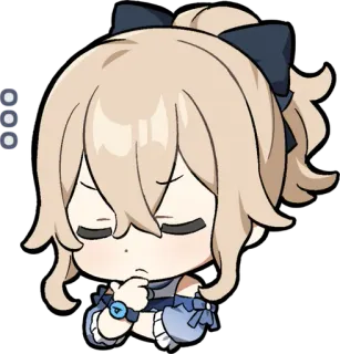 🎭 Jean Genshin Impact Anime, Genshin Impact, Jean, Sticker, Chibi whatsapp sticker
