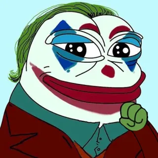 🤡 Pepe the Frog pepe, joker, clown, meme, frog telegram sticker