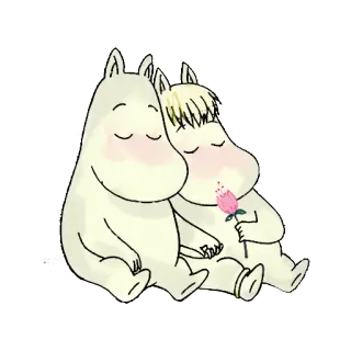 😚 Moomin Dibujos animados, Moomin, Amistad, Lindo, Amor, Flor telegram sticker