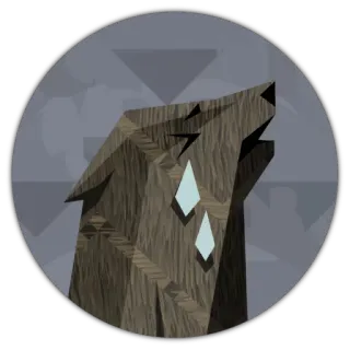 😶 wolf, crying, animal, sad, geometric, sticker, illustration telegram sticker
