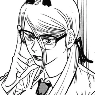 🎭 Power Chainsaw Man Anime, Manga, Charakter, Porträt, Dämon, Chainsaw Man, Power whatsapp sticker
