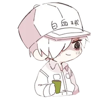 ❄️ 白血球 Anime, Sel, Sel darah putih, Kartun, Lucu whatsapp sticker
