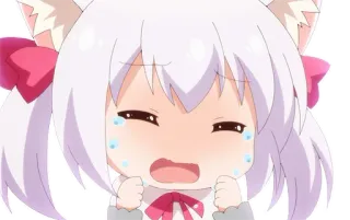 😭 anime, menangis, sedih, kawaii, air mata whatsapp sticker