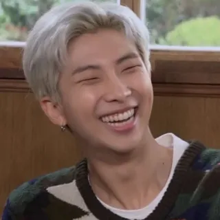 🐟 RM RM, Kpop, BTS, musicista, celebrità, sorriso telegram sticker