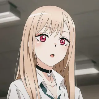 🎭 Marin Kitagawa My Dress-Up Darling Anime, Schattig, Meisje, Blond haar, Anime personage, Marin Kitagawa, My Dress-Up Darling telegram sticker
